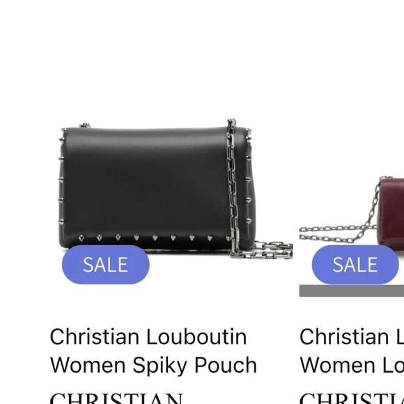 Christian Louboutin Black Studded Clutch - Picture 2 of 8